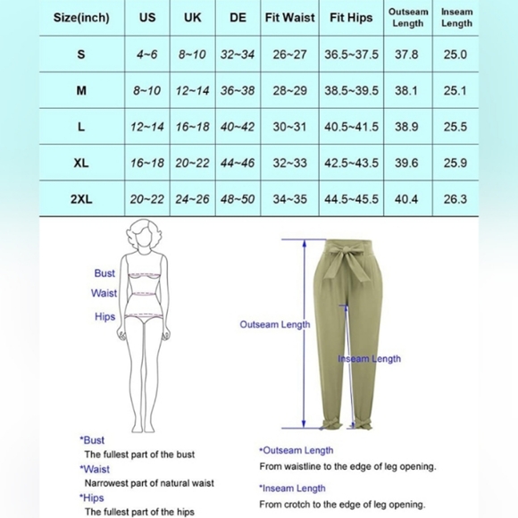 🌞Womens Casual High Waist Pencil Pants with Bow - Picture 4 of 4